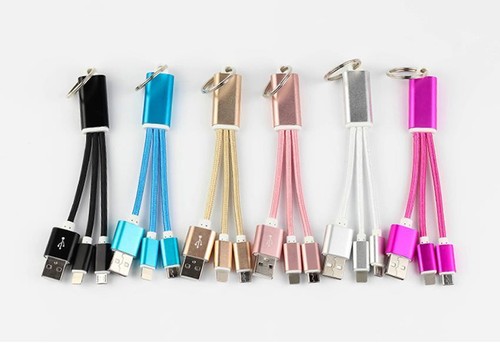 2 in 1 iPhone/Android USB Sync Data Charger Cable Keychain Key Ring for iPhone, - 第 10/10 張圖片