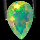 1.58 Ct Natural Ethiopian Faceted Opal Gemstone Multi Color Pear Cut — photo 3