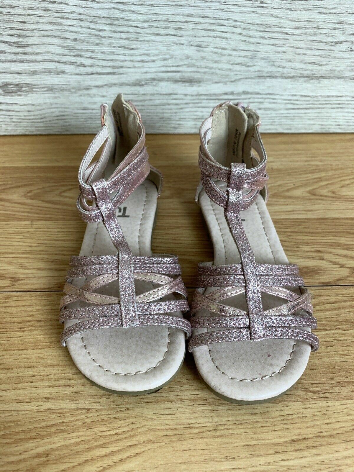 Sainsburys Tu Girls Sandals Pink Glittery UK Infant Size 8 | eBay