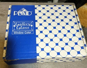 INCOMPLETE Vintage Plaid Gallery Glass Window Colors Elegant Windows Kit