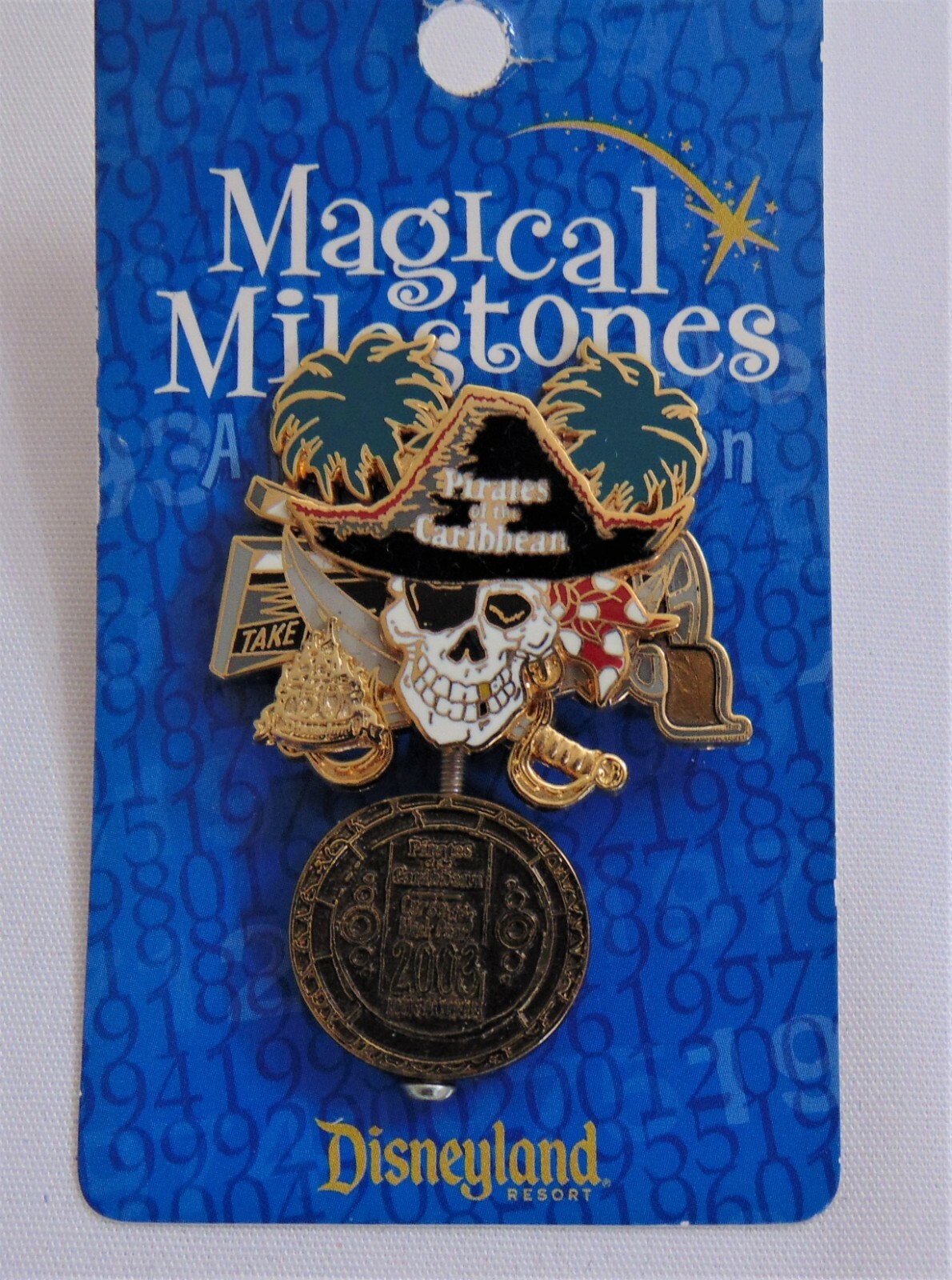 Vintage Disneyland Magical Milestone Pin 2003 Pirates of the Caribbean 3D New