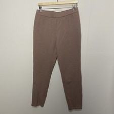 Varley Women  s Beige Brown Pull On Pants Cotton Blend Trousers Size Medium.