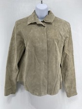 Mixit Genuine Leather Jacket Suede Polyester Lined Sz 10 Tan