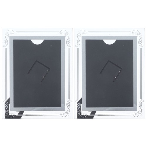 2 Pcs Bilderrahmen Aus Kristallglas Tischplatte Fotohalter Anzeigen Baby - Bild 9 von 12