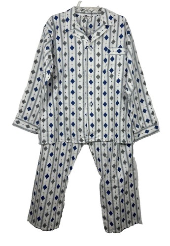 Vintage Towncraft Penn-Prest Men's Pajamas Pyjama 2 Pc Set