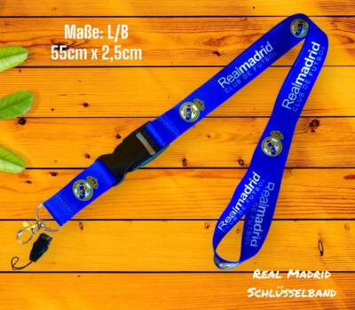 MARKENLOS ♥️ Real Madrid - Schlüsselband ♥️ | Fußball - Fanartikel ⚽️ Geschenkidee 🎁