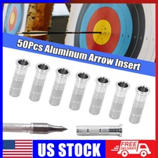 Aluminum Arrow Inserts ID 6.2mm Carbon Fiberglass Archery Bow DIY Shaft US