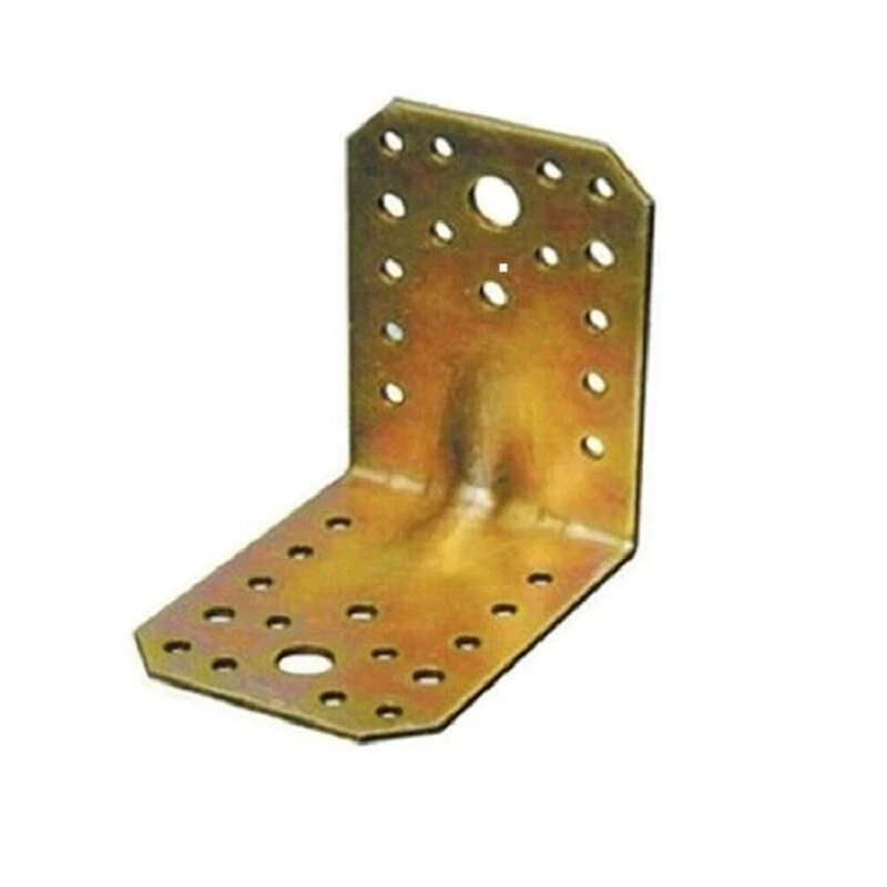 Staffa Piastra Angolare Nervata per Ancoraggio Travi in Legno Supporto per Travi - Immagine 2 di 3
