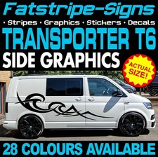 to fit VW TRANSPORTER T6 GRAPHICS STICKERS STRIPES DECALS DAY VAN CAMPER SWB LWB