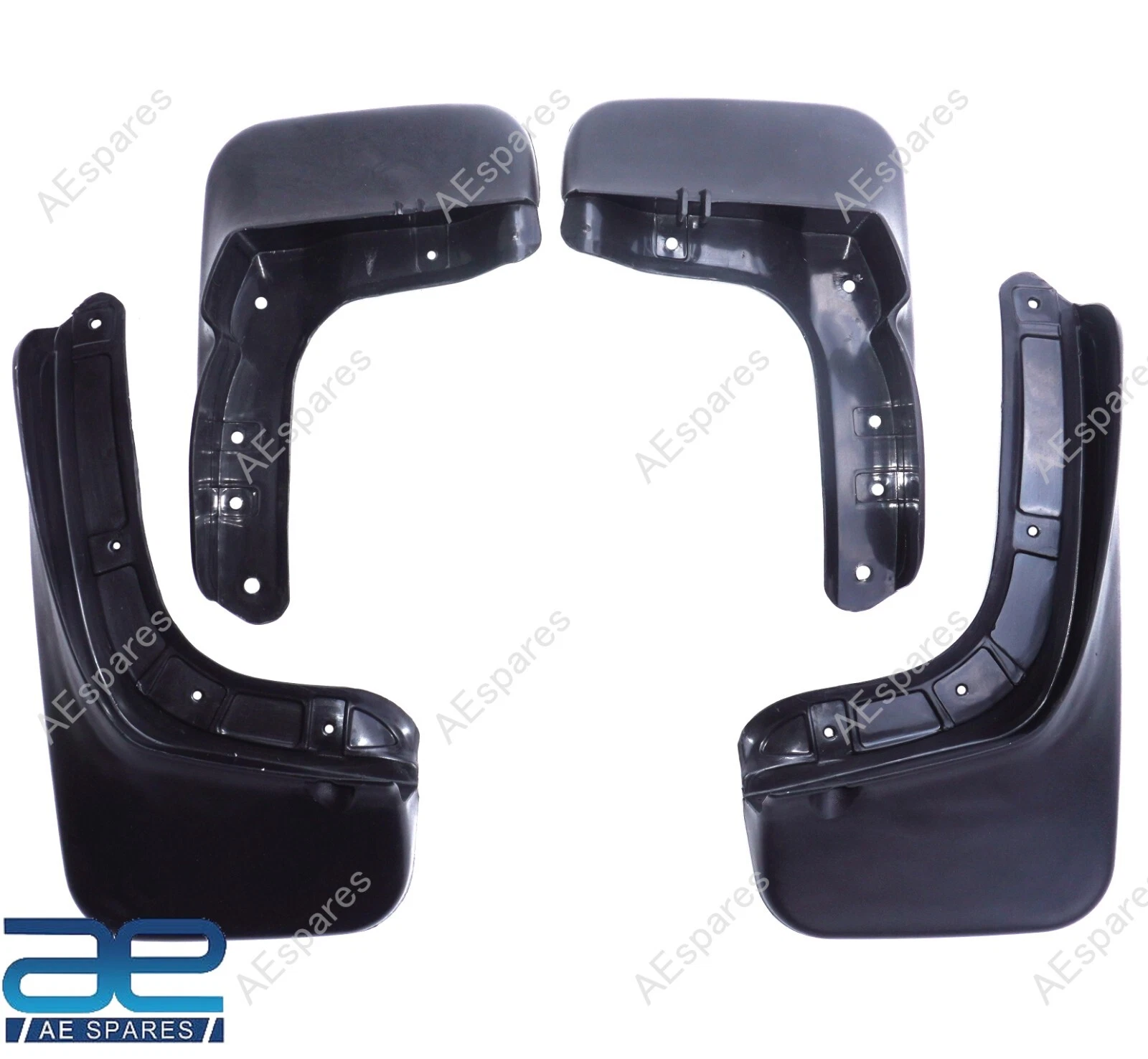 Mud Flap Set of 4 Black For Volkswagen Polo 2009-2016 view 5