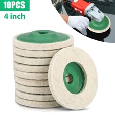 10x 100mm 4 Zoll Wolle Polieren Winkelschleifer Radfilz Polierscheibe Pad-Kit