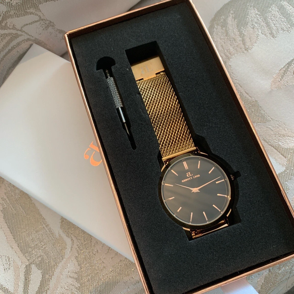 Abbott Lyon Rose Gold Watch eBay