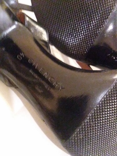 Givenchy Ankle Strap Black Sandals Size 40 Open Toe Heels - Picture 8 of 10