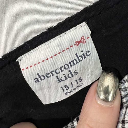Abercrombie Kids Girls Jumpsuit Sz 15/16 Plaid Keyhole back Sleeveless Lined - Picture 2 of 9