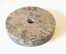 NEW-OLD STOCK: 6" Round Fossil Marble Lamp Base or Step  lamp part