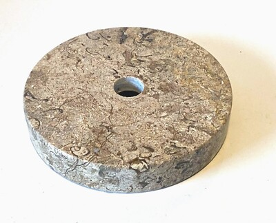 #ad NEW OLD STOCK: 6quot; Round Fossil Marble Lamp Base or Step lamp part $10.15
