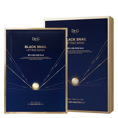 DR.G Black Snail Lifting Mask 28ml *5ea - 第 1/2 張圖片