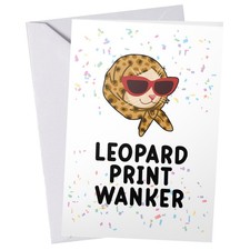 Funny & Rude LEOPARD PRINT W*NKER Birthday Card, Mandy Dingle, Pat Butcher 0188
