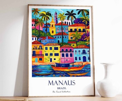 8_Manaus Print, Manaus Reiseposter, Brasilien Reisedruck, Tropical Decor, Botan