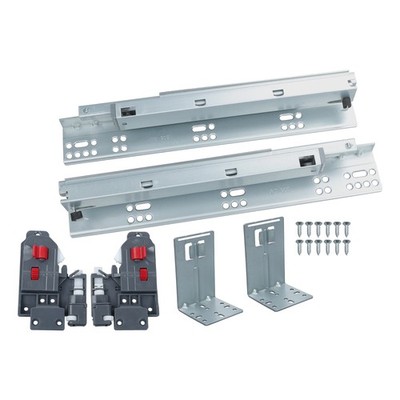 1Pair 12-inch three-section American bottom damping slide rail with 3D handle
