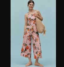 New 2 Maeve Anthropologie garden vegetable high-rise printed crop wide-leg pants
