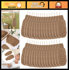 30 Pcs Exfoliating Jute Bath Mitts - Brown Loop Gloves for Soft Skin Care