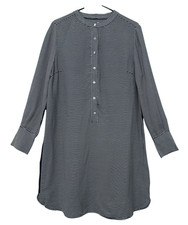 BODEN Navy Blue/White Striped Tunic Shift Dress Nautical Preppy Viscose US 12R
