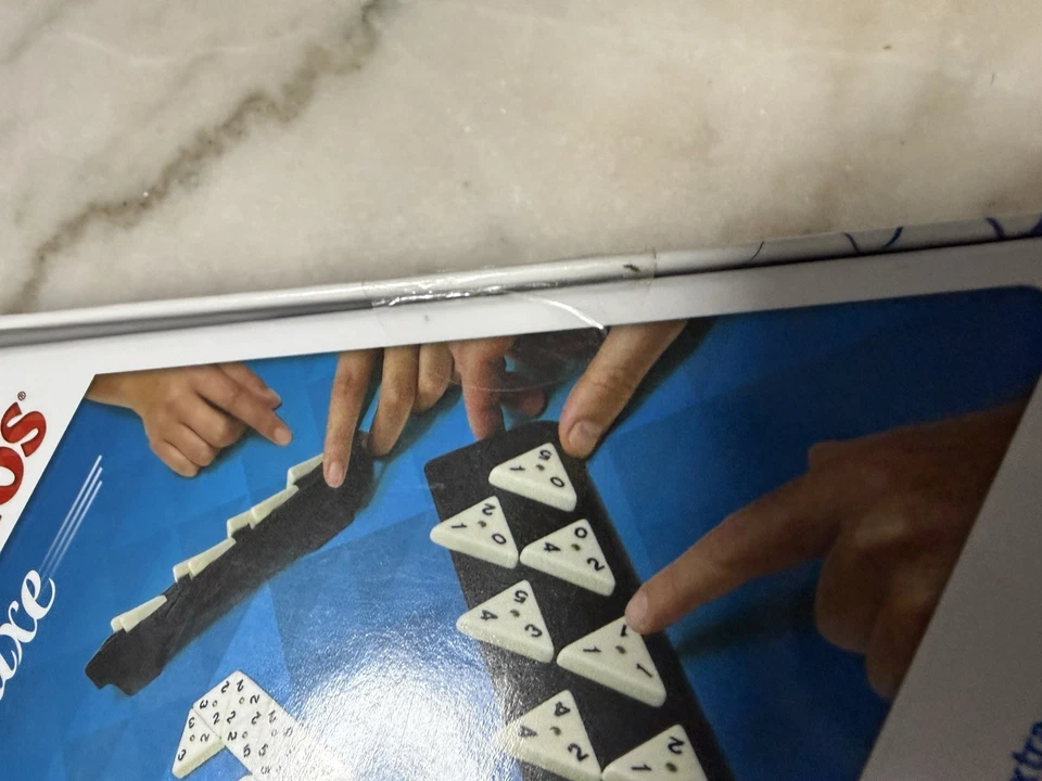 Pressman Tri-Ominos Deluxe Edition Triangle Triangular Tiles with Brass Spinners - Image 4 of 4