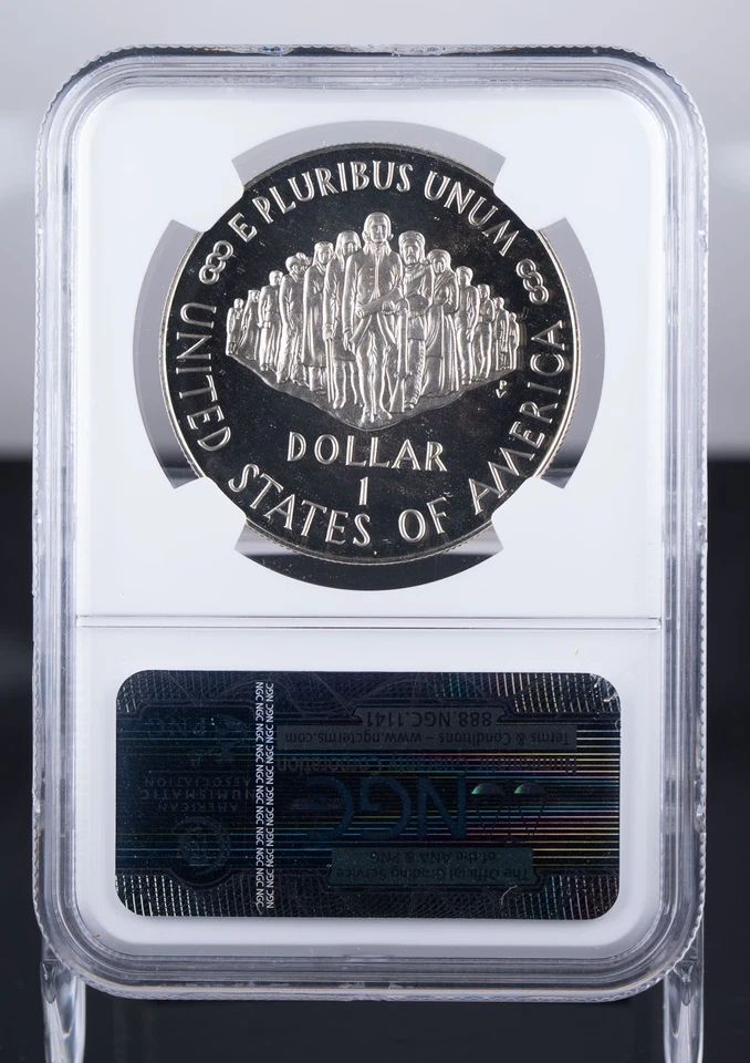 Certified 1987-S Silver $1 NGC PF69 Ultra Cameo Constitution 200th Anniversary - Image 3 of 4