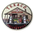 Vintage Texaco Gasoline Advertisement Sign - Gas Service Station Porcelain Sign