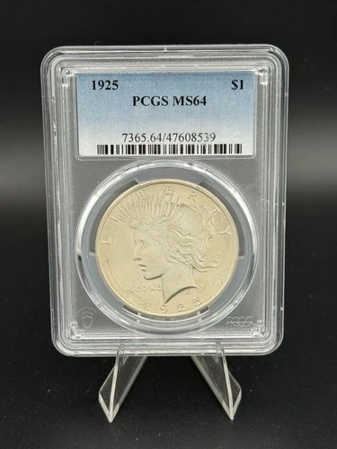 1925 Peace Silver Dollar MS64 PCGS