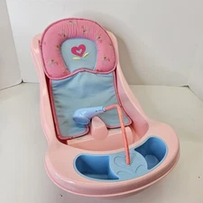 AMERICAN GIRL BITTY BABY TWINS DOLL BATHTUB BATH TUB SEAT PINK BLUE RETIRED