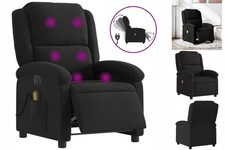 Massagesessel Elektrisch Schwarz Stoff Relaxstuhl