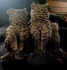 SNOW OWL FAMILY sitting In Tree Stunning Glitter Details Figurine LARGE 6” Tall — photo 4