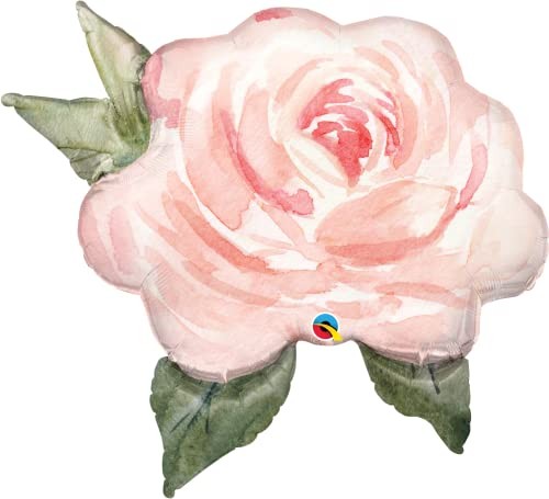 36" Qualatex Rosa Aquarell Rose Muttertag Folienballon - Bild 1 von 1