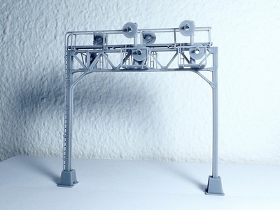 HO Scale B&M Railroad Signal Bridge - 1:87 Resin Structure For Model Railroad