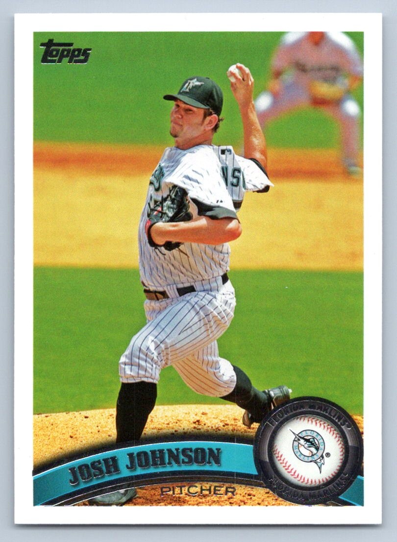 2011 Topps Josh Johnson #166a Florida Marlins