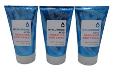 BATH & BODY WORKS HYALURONIC ACID HYDRATING  BODY CREAM (3 PACK) IMPERFECT LABEL