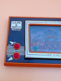 Vintage 1982 Nintendo Game & Watch Fire Attack ID-29 Wide Screen CIB Excellent