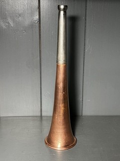 Antique Victorian George Parker & Sons London Copper Silver Plate Hunting Horn