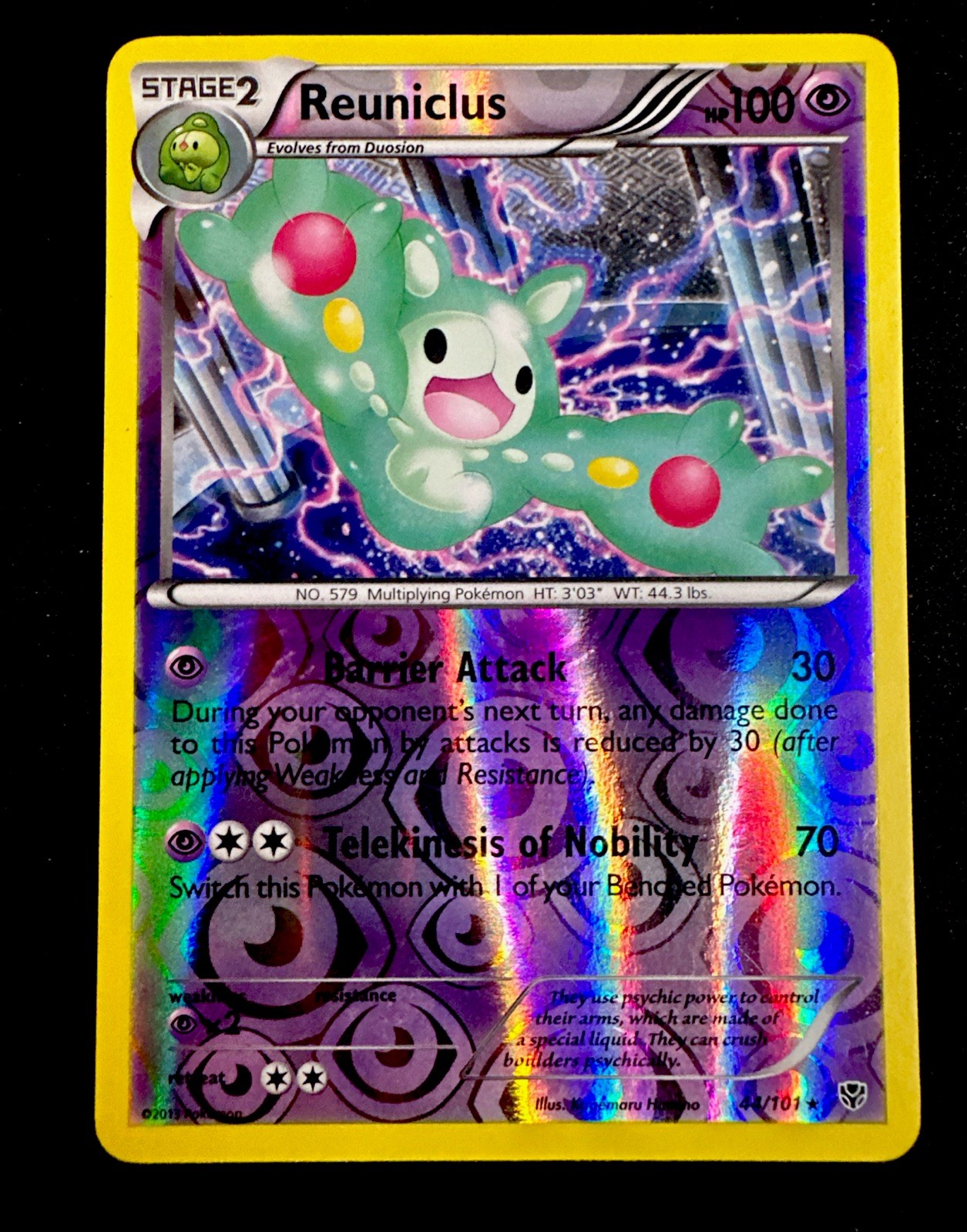 Reuniclus 44/101 LP Rare Reverse Holo English Pokemon Plasma Blast