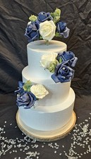 Wedding Flowers Rose Cake Topper with Diamante Artificial Roses