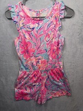 Lilly Pulitzer Romper Tropical Girls Size XL 12-14 Beachy Colorful Preppy