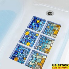 Non Slip Bathtub Stickers Ocean Design Anti Slip Shower Decals Waterproof 6 Pack