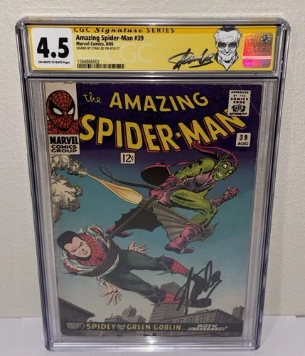 Amazing Spider-Man #39 CGC4.5 SS Signed Stan Lee KEY 1st Romita Classic Cover