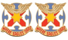 131st Aviation Battalion Distinctive Unit Insignia - Pair - WHERE EAGLES DARE