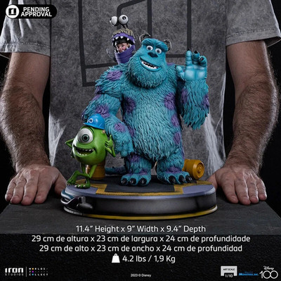 Iron Studios DISNEY MONSTERS INC. DIORAMA   1/10 Scale mike sullivan