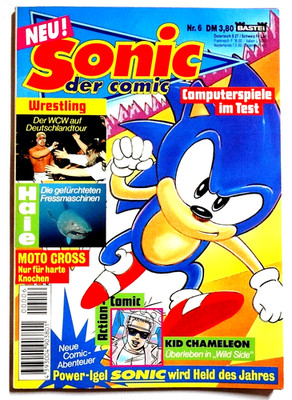 Comic-Taschenbuch: SONIC - der Comic Nr. 6, Cactus Jack, Wrestling, Moto Cross