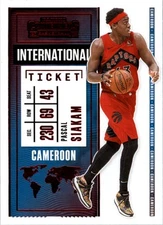 2020-21 Panini Contenders International Ticket Red #9 Pascal Siakam - BSK