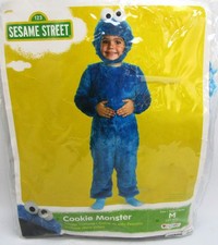 Disquise Sesame Street Cookie Monster Toddler Costume Size M 3T-4T .
